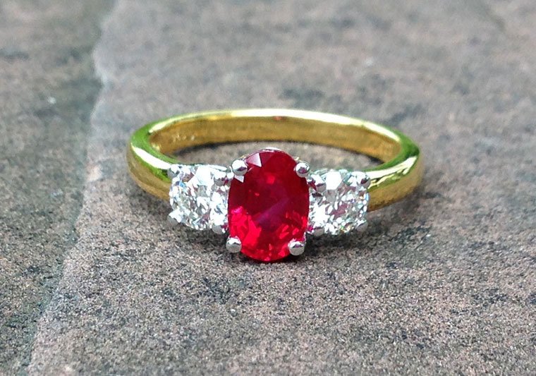 Buy Ruby Engagement Ring, Red Wedding Ring, Ruby 14K Ring, Bohemian  Engagement Ring, Red Diamond Ring, Ruby Anniversary Ring, 18K Promise Ring  Online in India - Etsy